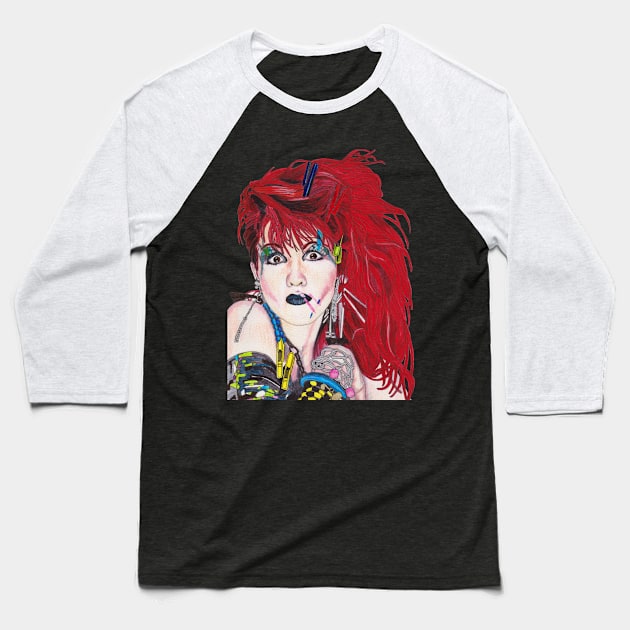 Cyndi Lauper Baseball T-Shirt by paulnelsonesch